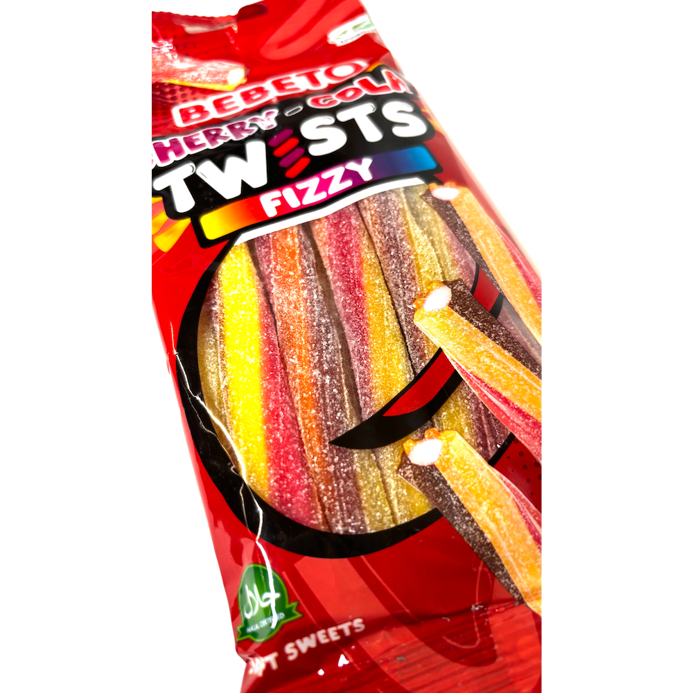 Bebeto Fizzy Cherry Cola Twists 180g x 12