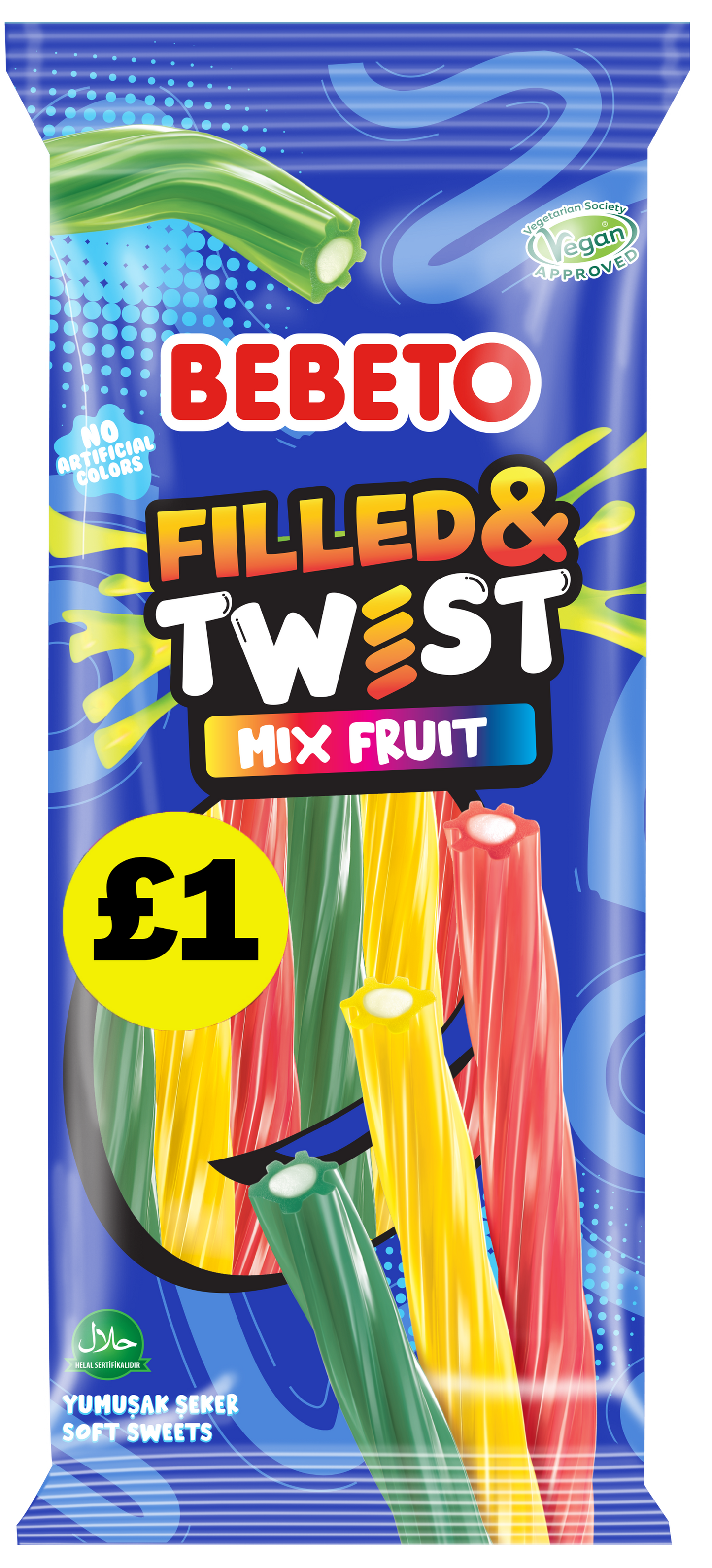 TWISTED FRUITY WACKY STICK PENCILS 140G X 12 (PMP)
