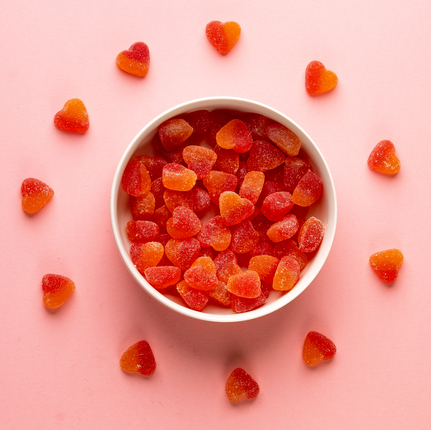FIZZY PEACH HEARTS (VEGAN) 150G (PMP) X 10