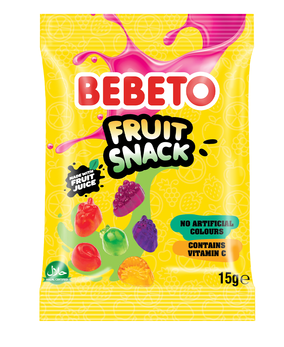 BEBETO FRUIT SNACKS Vitamic C Gummies 7 x 15g x 18
