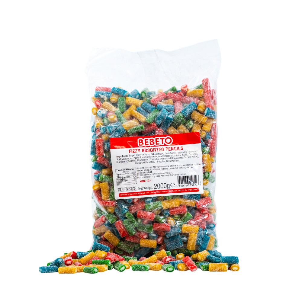 BEBETO FIZZY ASSORTED PENCILS 2KG