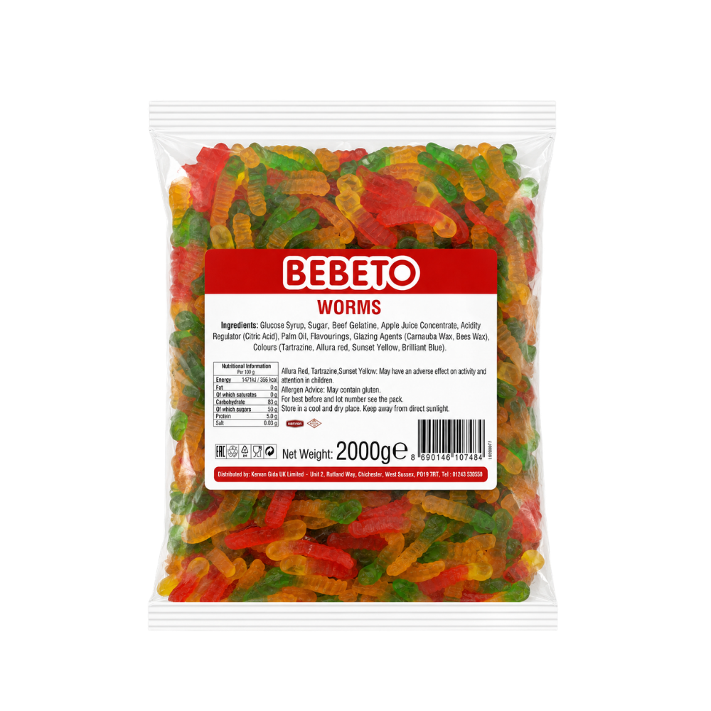 BEBETO WORMS 2KG X 6