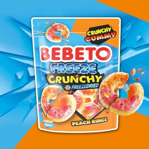 BEBETO FREEZE DRIED PEACH RINGS X 35G