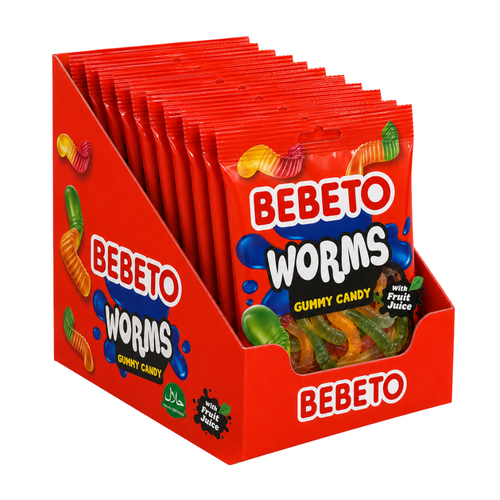 BEBETO OILY WORMS 80GX12