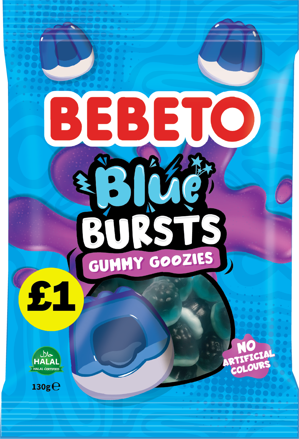 BLUE BURST CENTRE FILLED GUMMY 130G X 10 PMP