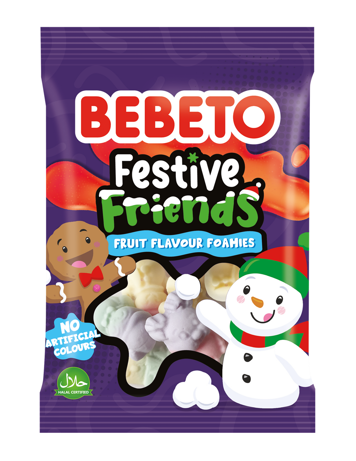 Bebeto Festive Friends Christmas Foamies 130g X 10