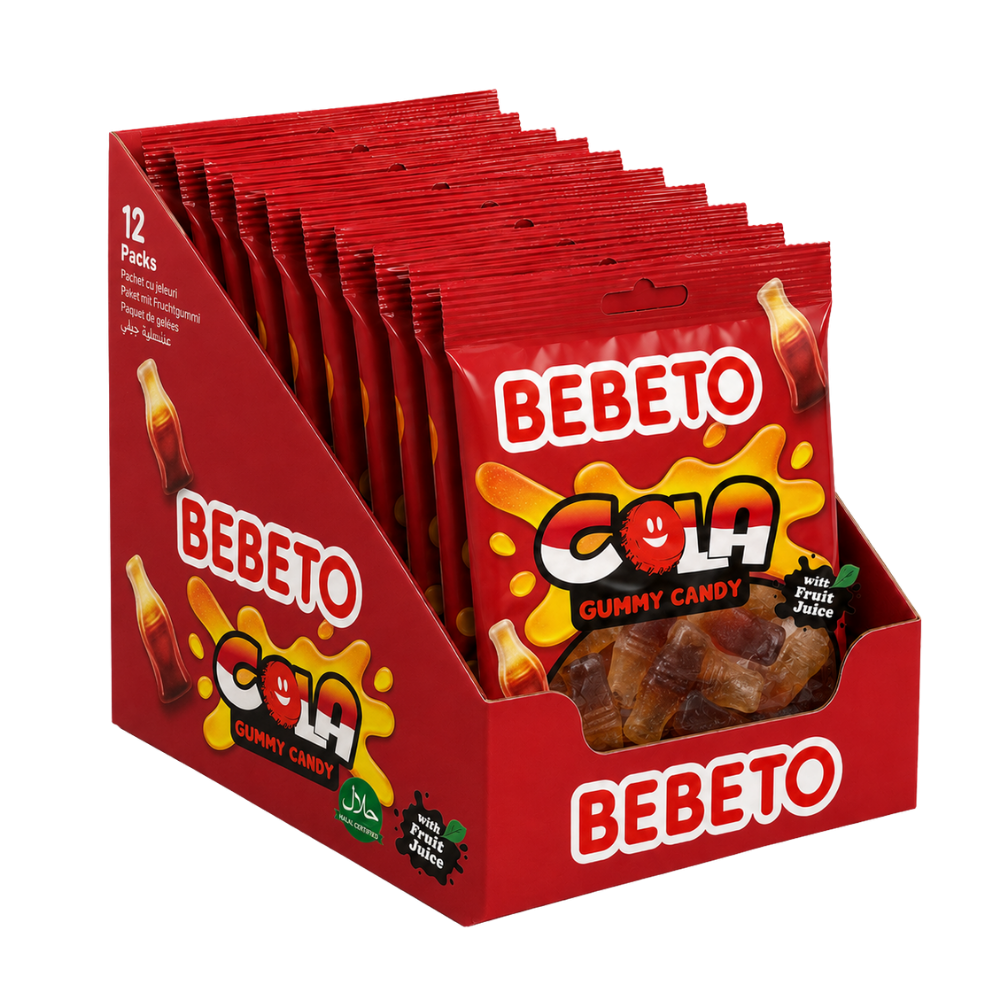 BEBETO DRINK COLA GUMMY SWEETS 80G X12