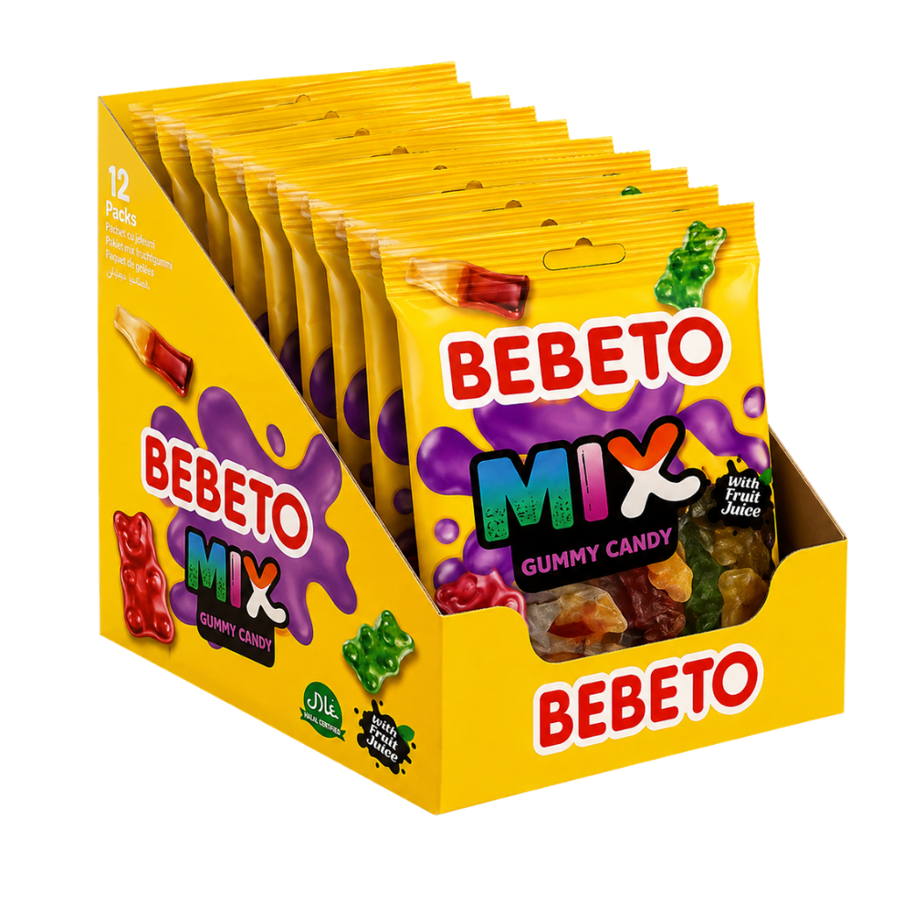 BEBETO OILY MIX GUMMY SWEETS 80G X12