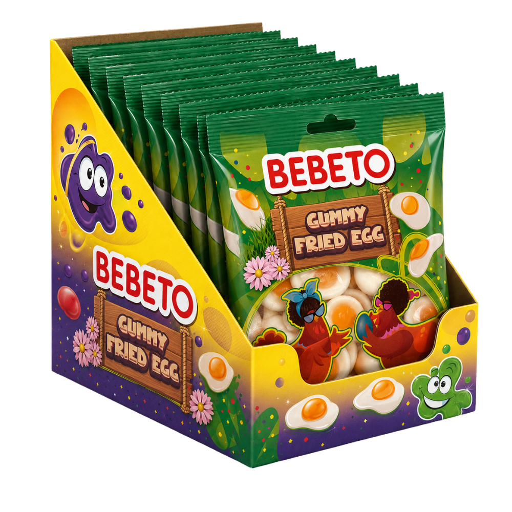 BEBETO GUMMY FRIED EGG 80G x 12