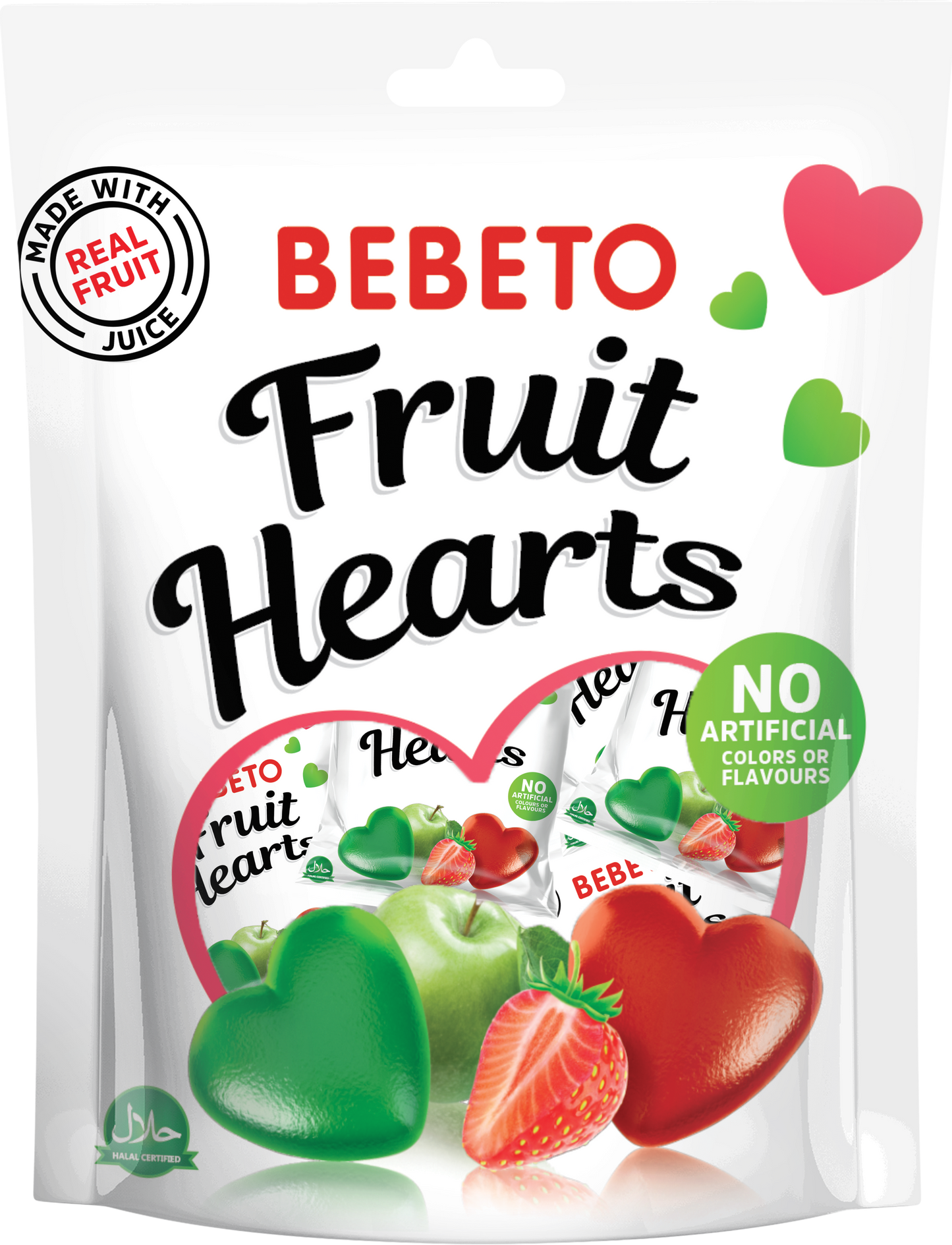 BEBETO FRUIT HEARTS  7X15G