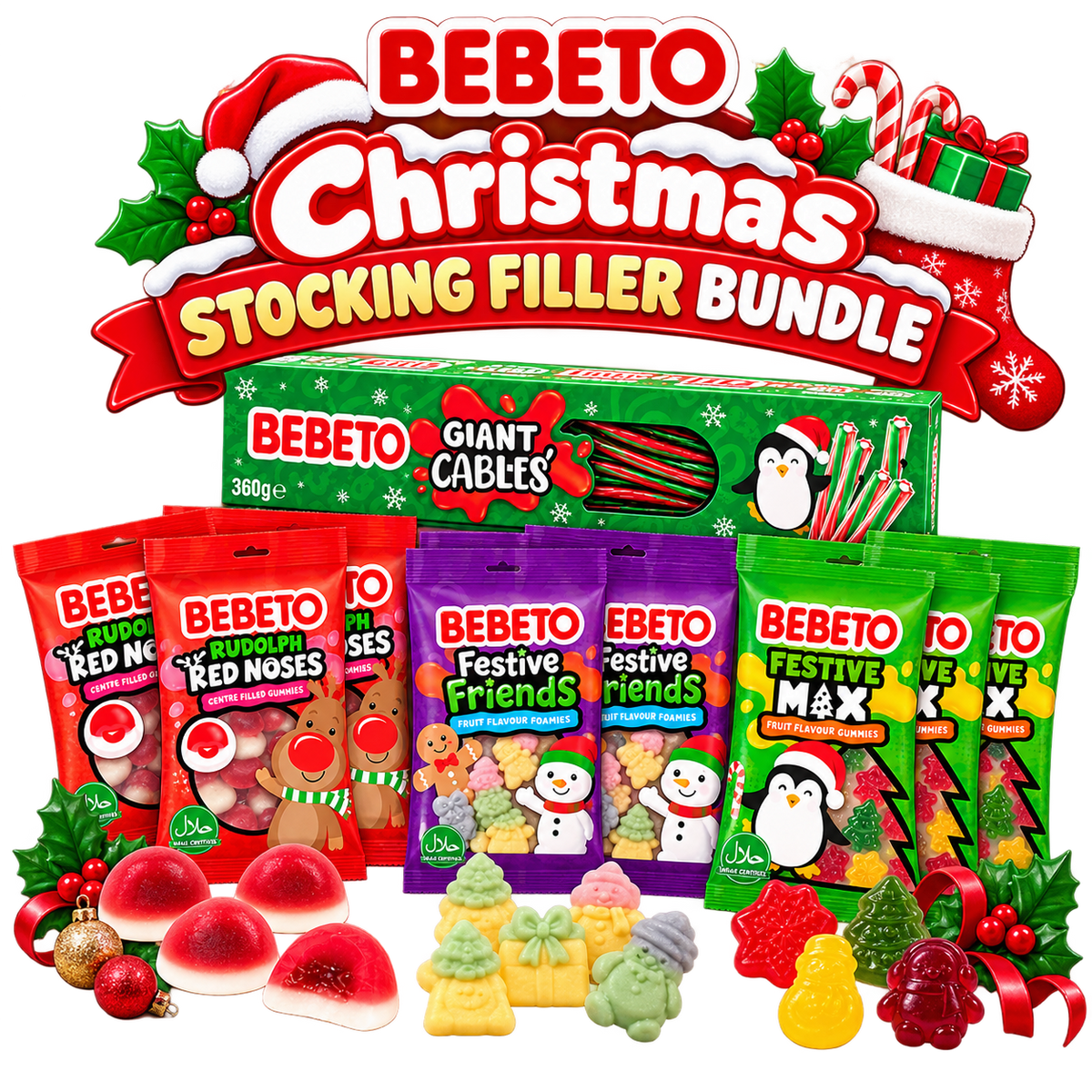 Bebeto Christmas Stocking Filler Sweets Bundle