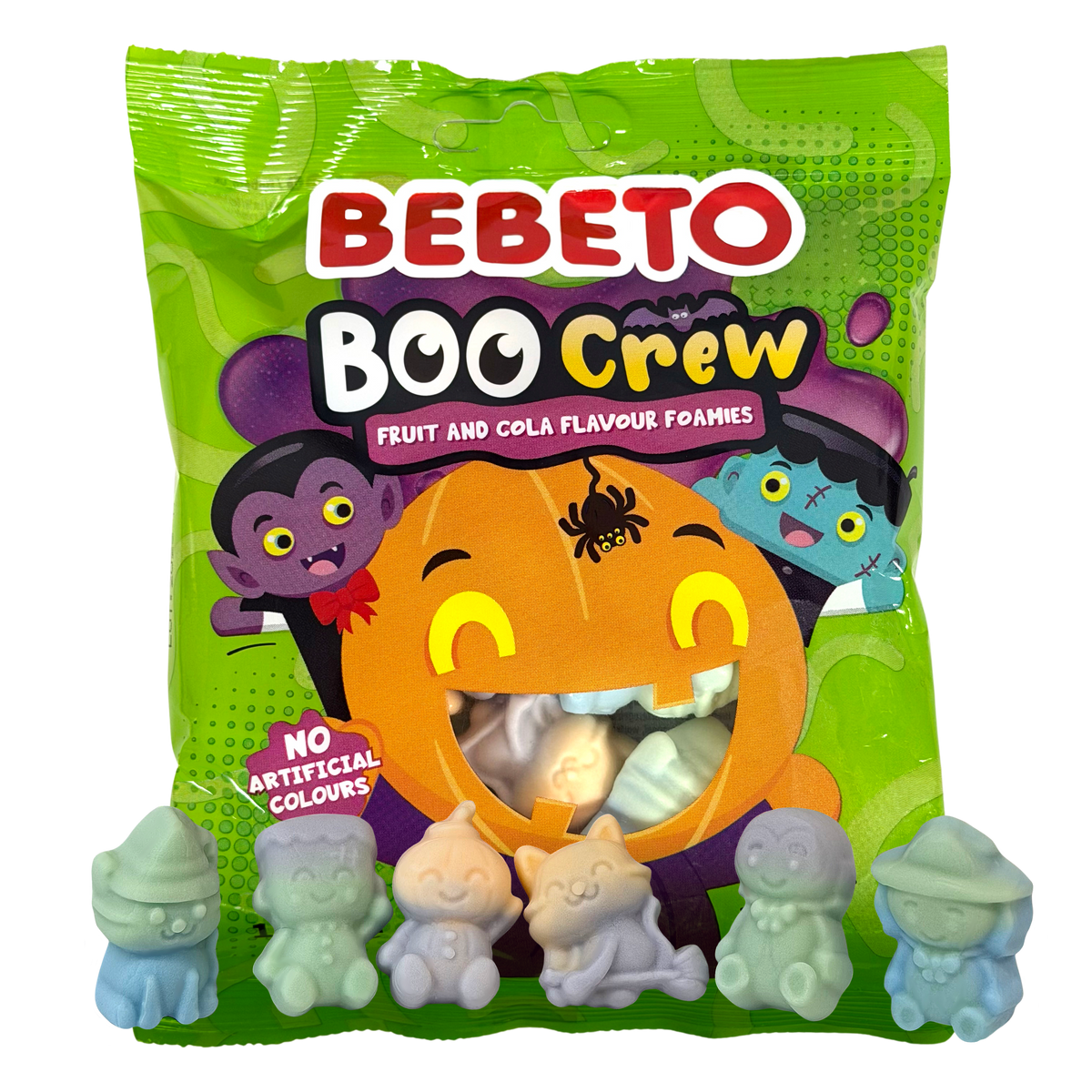 Bebeto Boo Crew Fruit & Cola Flavour Foamies 130g x 10
