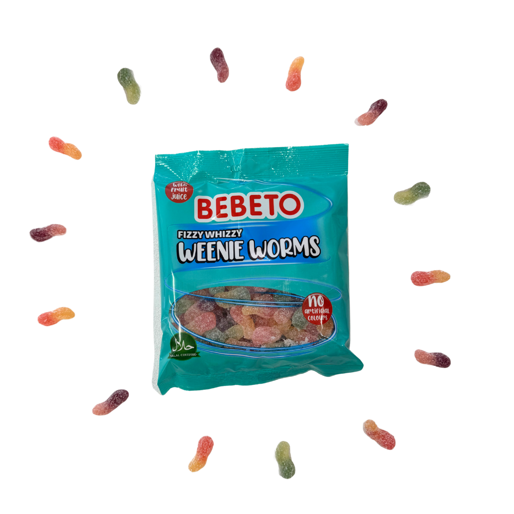 FIZZY WEENIE WORMS 150G (PMP) X 10