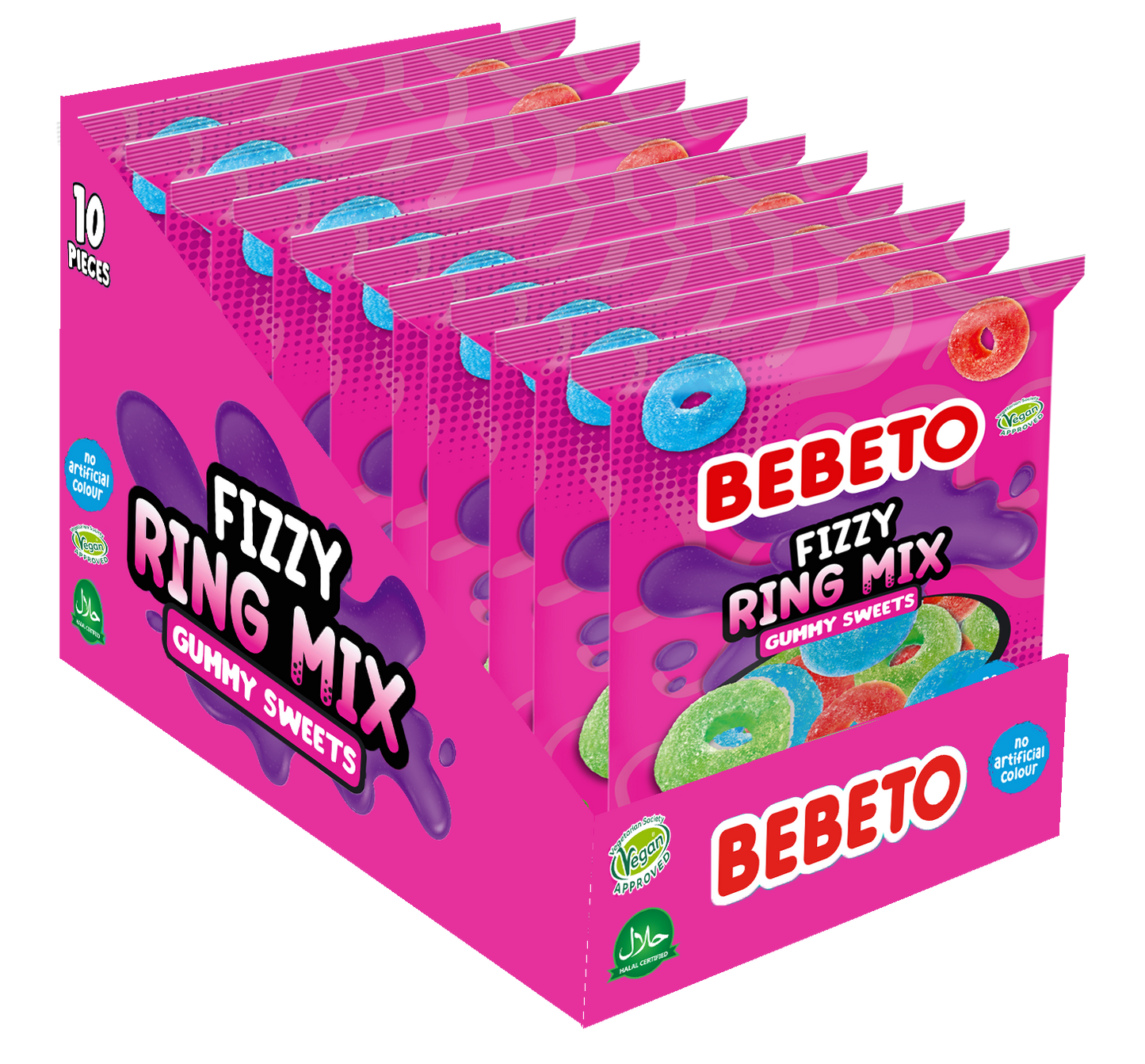 BEBETO FIZZY RING MIX 150G (NPM) X10