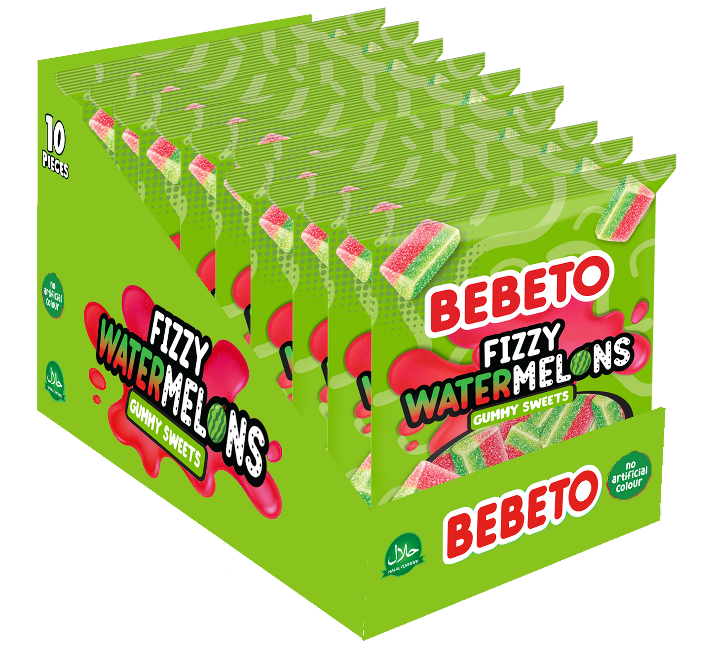 BEBETO FIZZY WATERMELONS 150G (NPM) X10