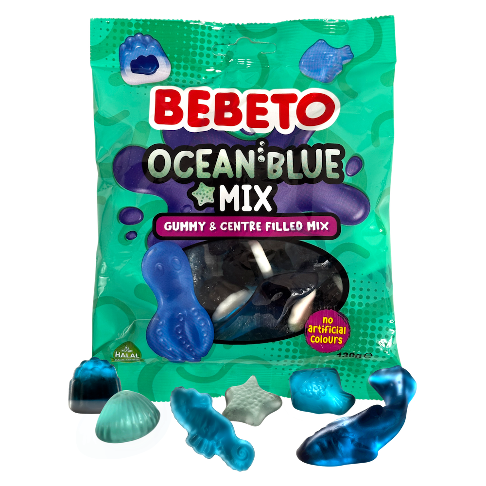 Bebeto Blue Ocean Gummy & Crentre Filled Mix PMP 130g x 10