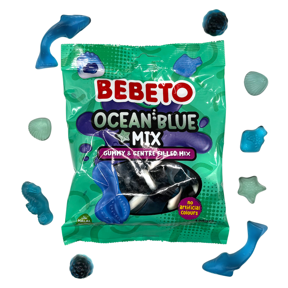 Bebeto Blue Ocean Gummy & Crentre Filled Mix PMP 130g x 10