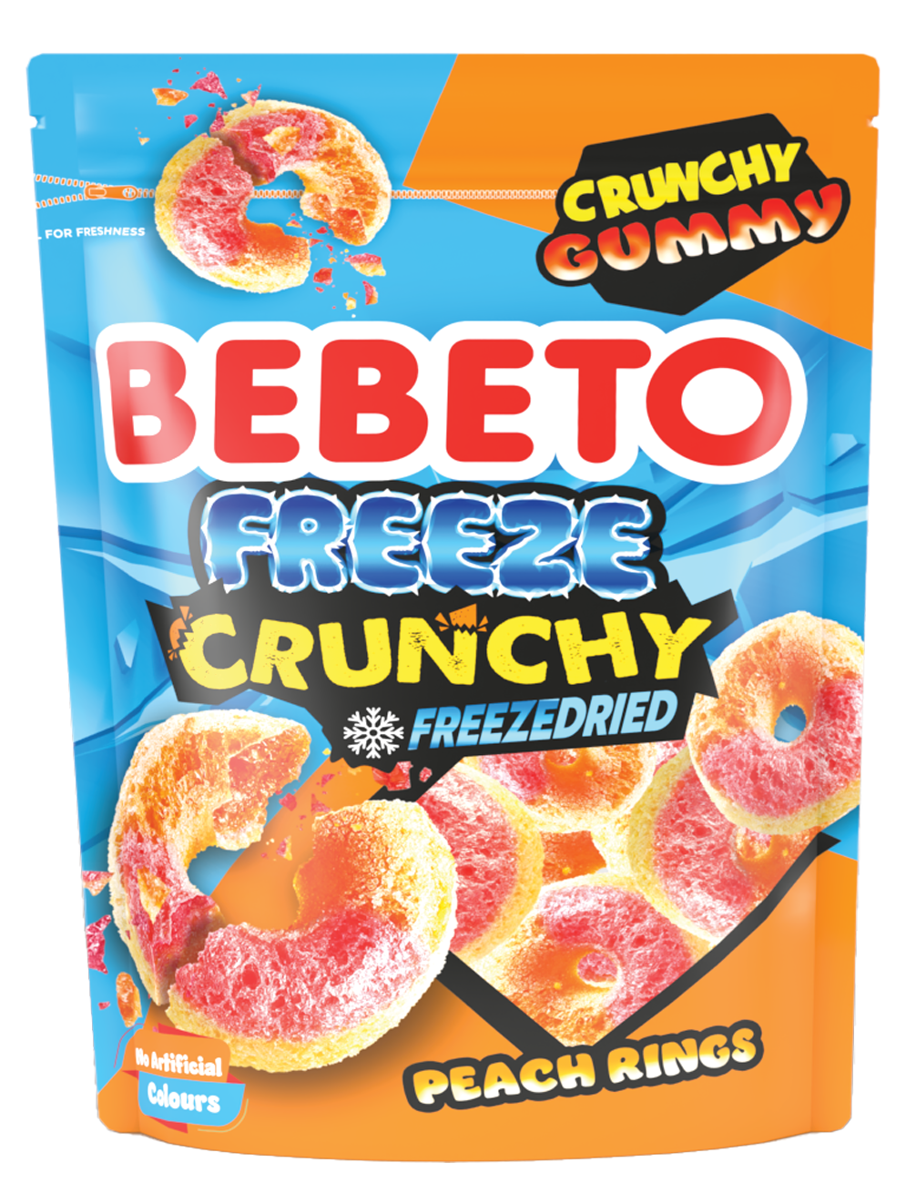 BEBETO FREEZE DRIED PEACH RINGS X 35G