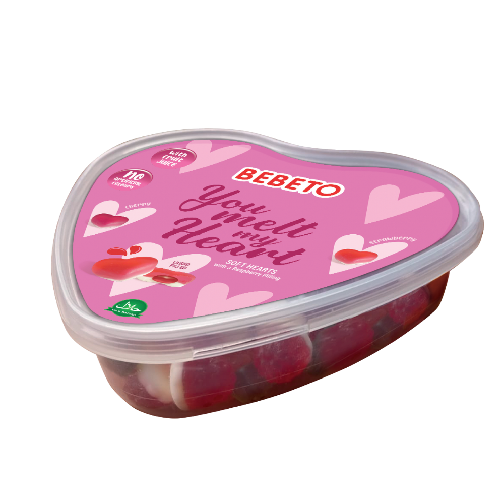 YOU MELT MY HEART HEART SHAPED TUB X 12