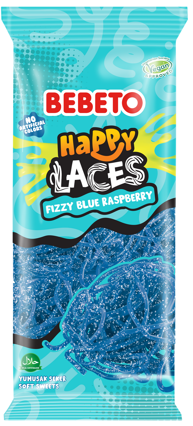 FIZZY BLUE RASPBERRY HAPPY LACES – Bebeto