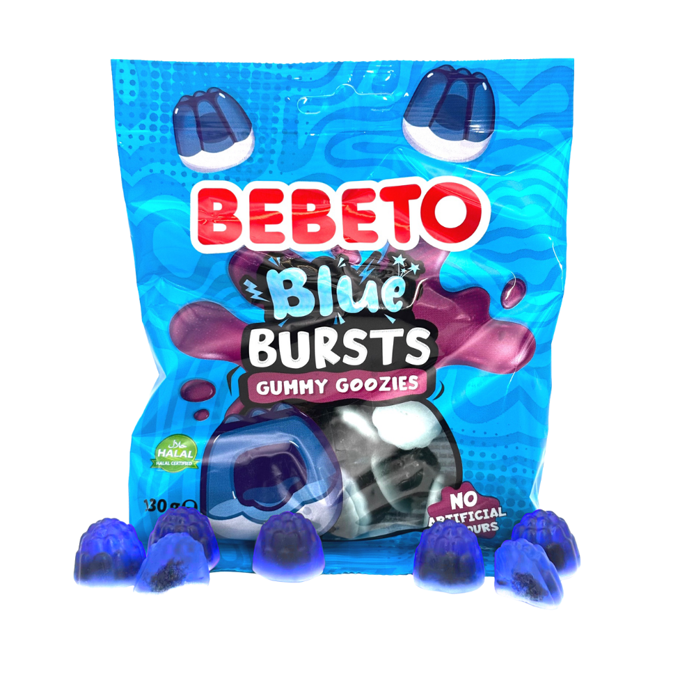 BLUE BURST CENTRE FILLED GUMMY 130G X 10 PMP