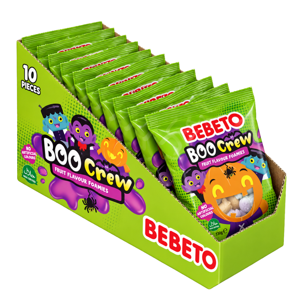 Bebeto Boo Crew Fruit & Cola Flavour Foamies 130g x 10