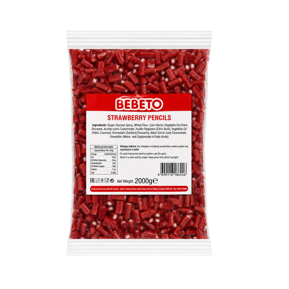BEBETO STRAWBERRY PENCILS 2KG X6