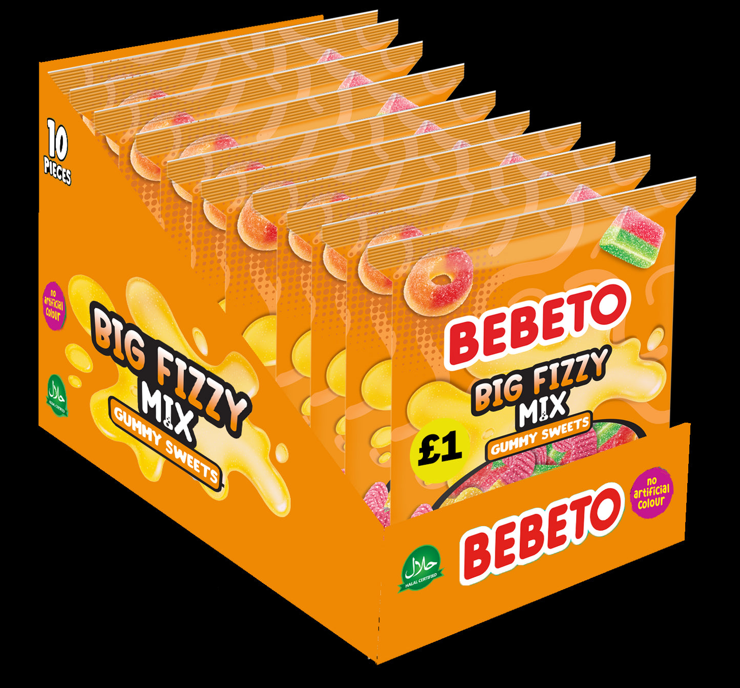 BEBETO BIG FIZZY MIX 150G (PMP) X 10