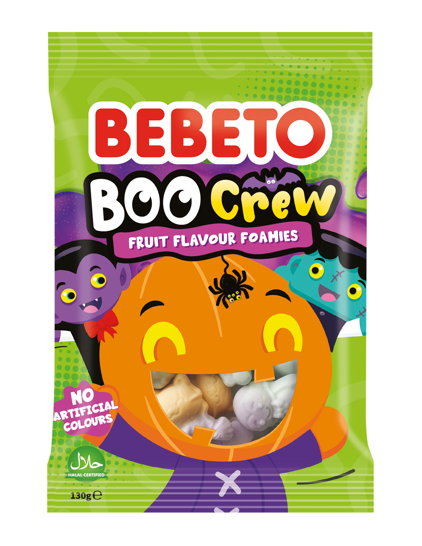 Bebeto Boo Crew Fruit & Cola Flavour Foamies 130g x 10