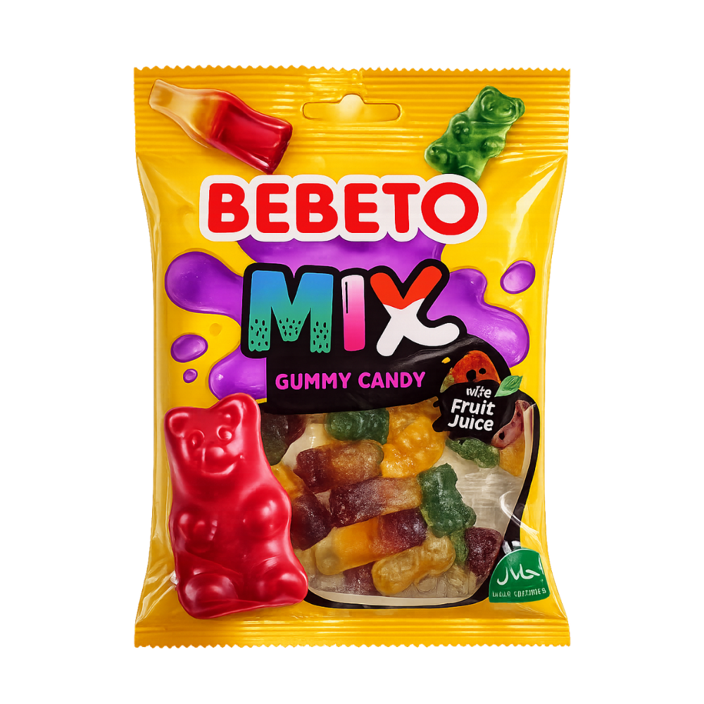 BEBETO OILY MIX GUMMY SWEETS 80G X12