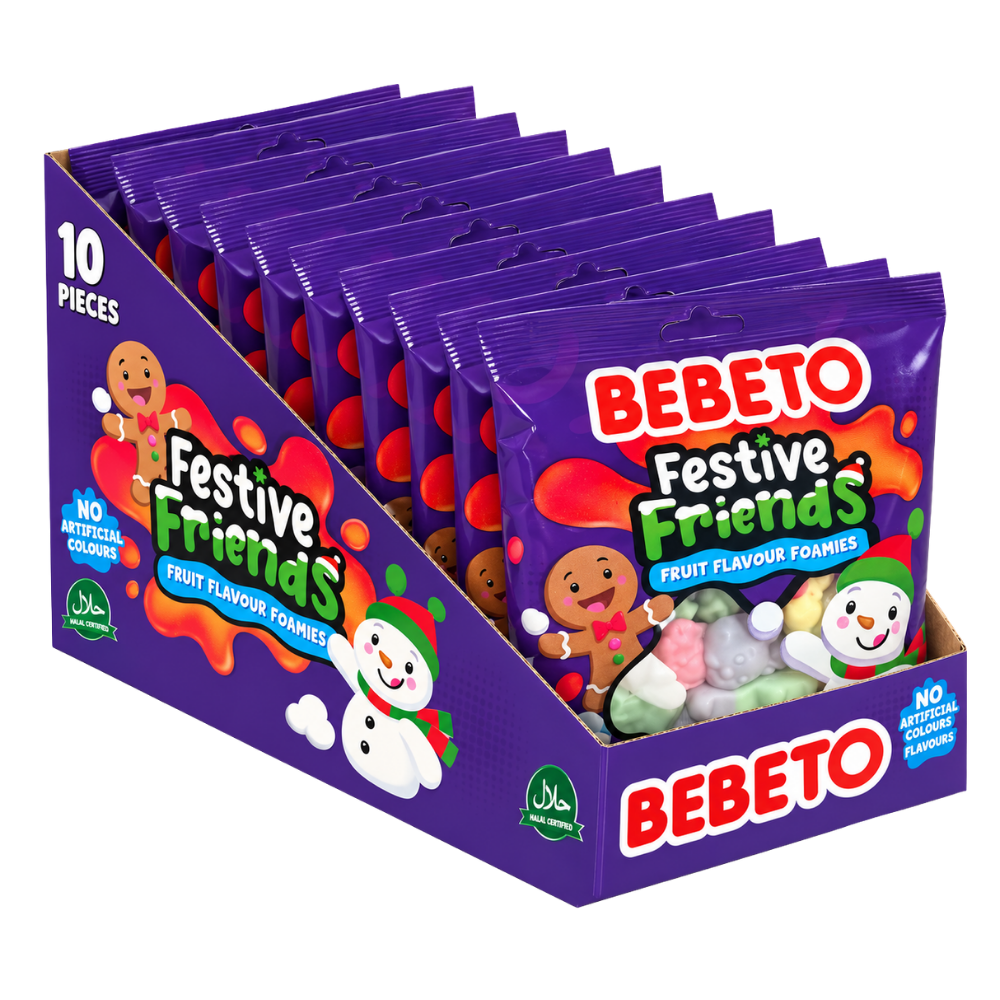 Bebeto Festive Friends Christmas Foamies 130g X 10