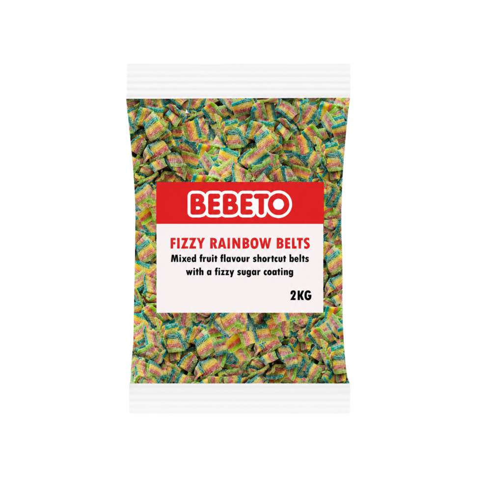 BEBETO FIZZY RAINBOW BELTS 2KG X 6