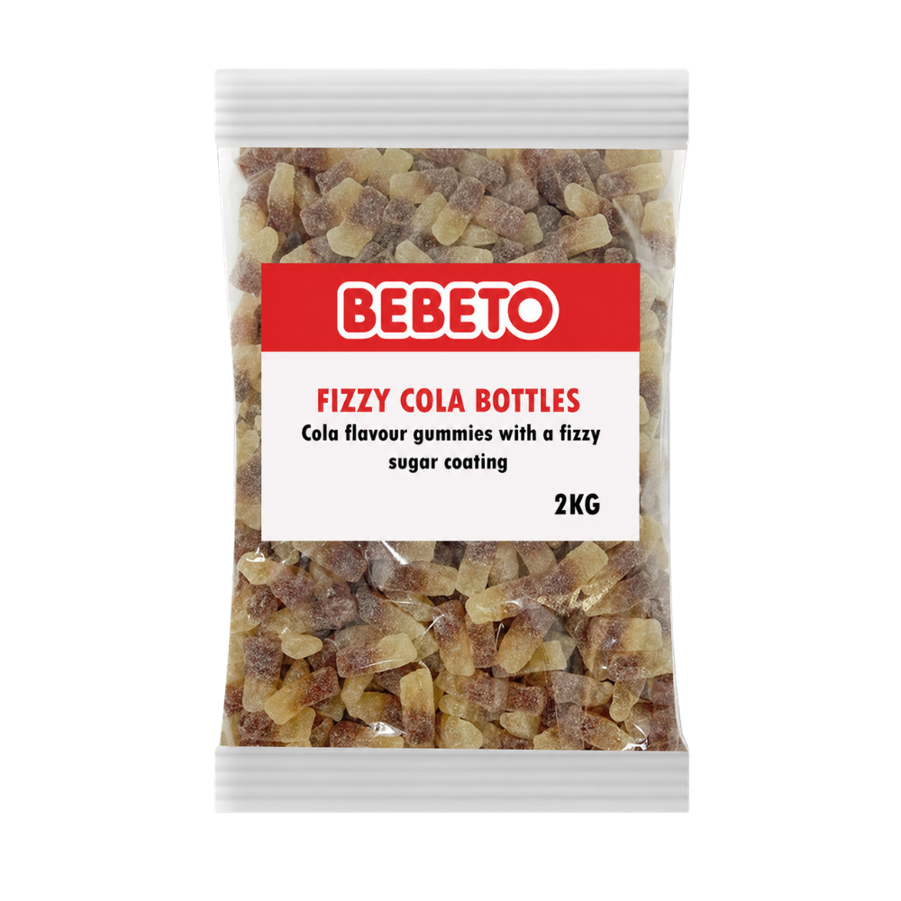 BEBETO FIZZY COLA BOTTLES 2KG