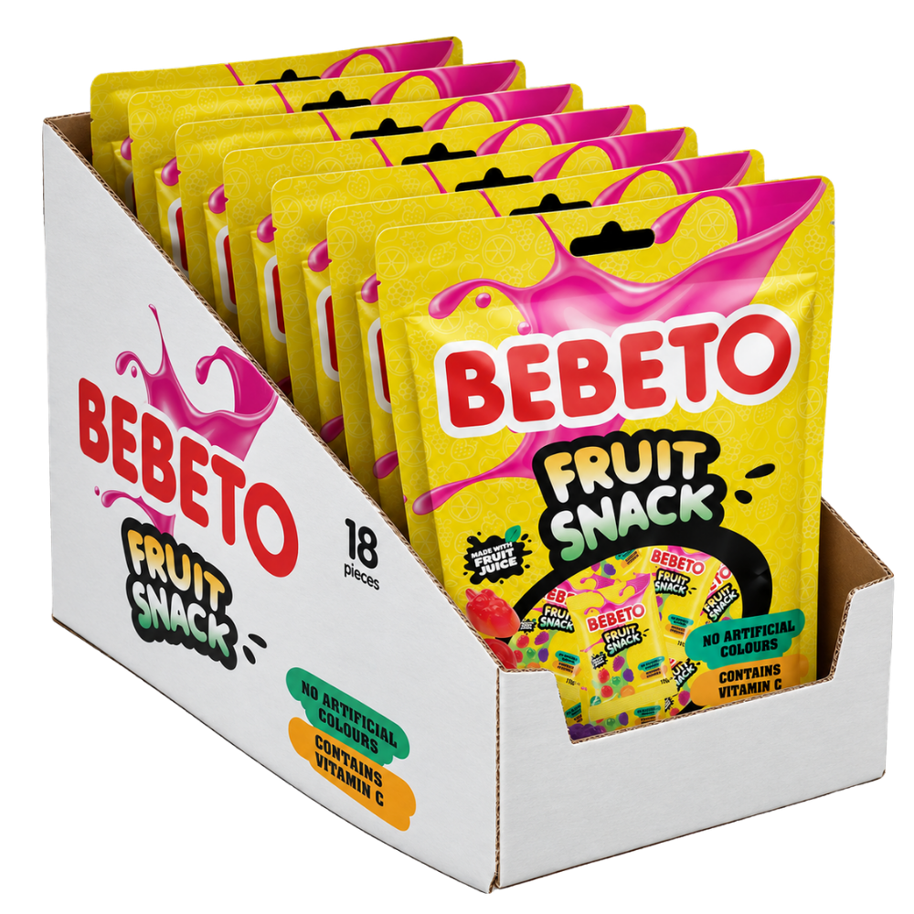 BEBETO FRUIT SNACKS Vitamic C Gummies 7 x 15g x 18