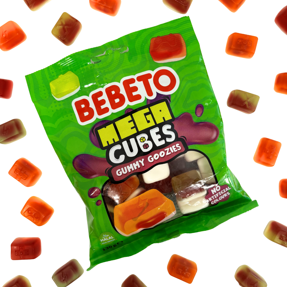 MEGA CUBES LIQUID FILLED GUMMY 130G X 10