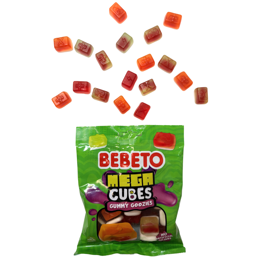 MEGA CUBES LIQUID FILLED GUMMY 130G X 10