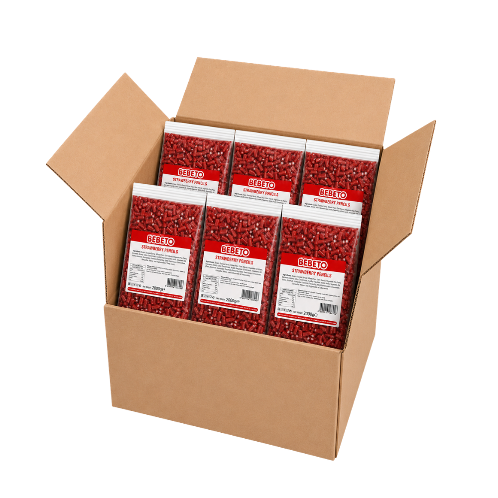 BEBETO STRAWBERRY PENCILS 2KG X6