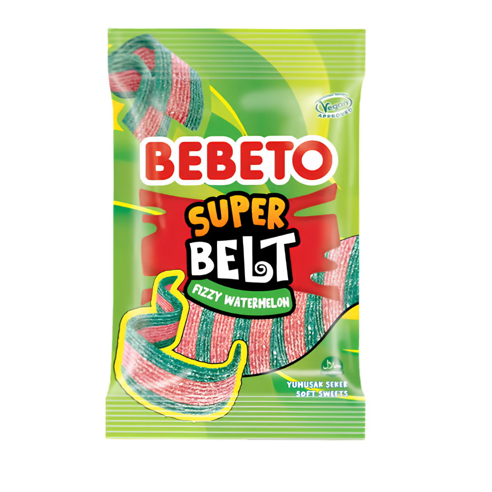 Bebeto Super Belt Fizzy Watermelon 135g X 12 PMP